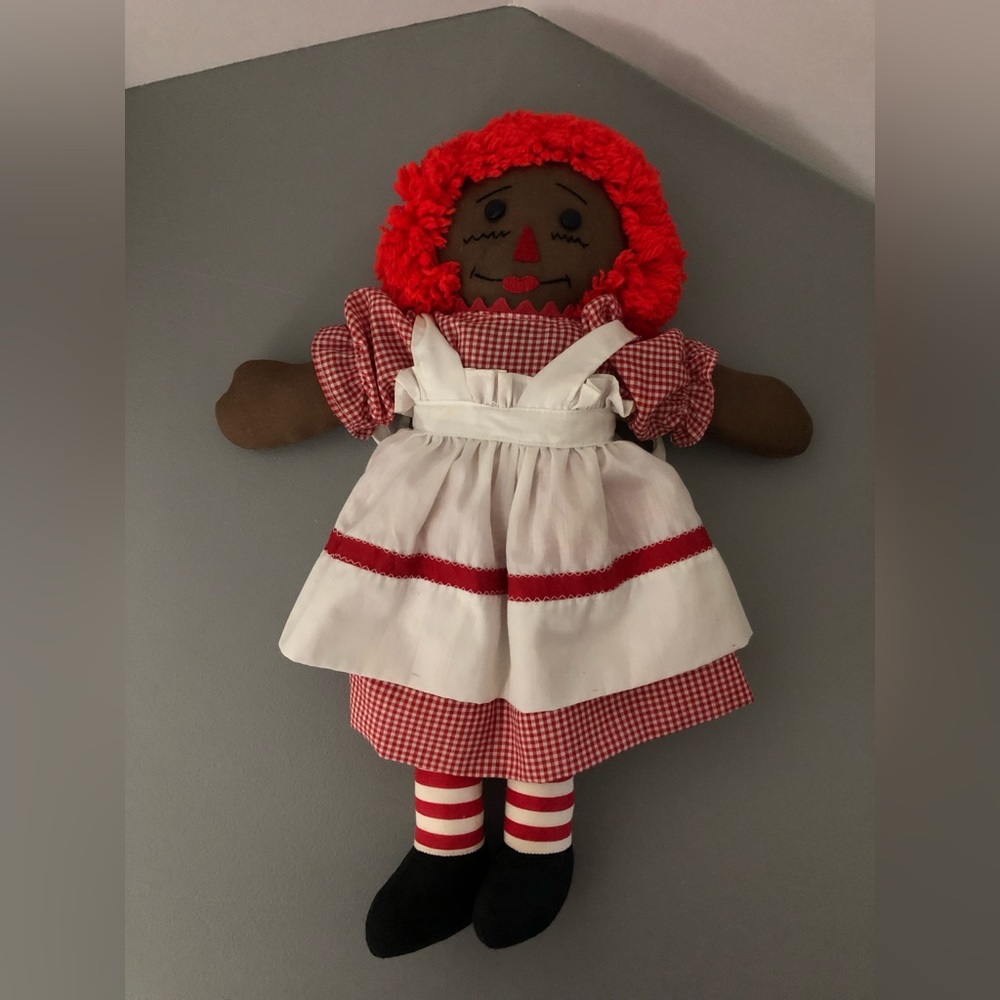 Vintage Handmade oOaK African American Raggedy Ann Super Cute Red Hair - Picture 1 of 7